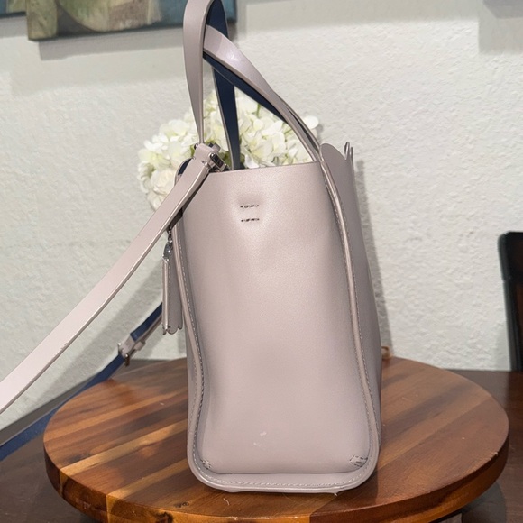 Kate Spade Magnolia Street Small Mina Gray/Blue Leather Satchel Bag - Picture 8 of 12